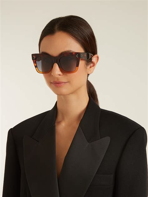 black havana tortoise celine|WOMEN'S LUXURY CAT EYE SUNGLASSES .